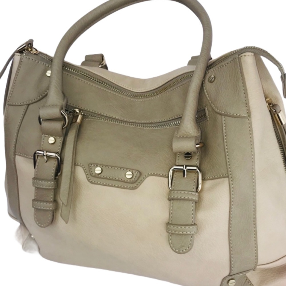 Sole/Society Cream and tan large Travel bag